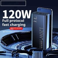 120 W Super-Schnelllade-Powerbank 30000 mAh/80000 mAh, tragbares PD3.0-Ladegerät mit Digitalanzeige, 4 USB-Anschlüsse für iPhone 15/14/13