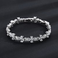 Full Diamond Cross Bracelet Hip-Hop Trend Unisex Niche Zircon Inlaid Adjustable Tennis Chain