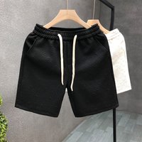Light Luxury Style Jacquard Shorts Summer Fashion Brand Split 2024 Half cut Pants
