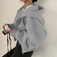 Clothing Fashion Casual Hooded Cardigan Zipper Long Sleeve Hoodie