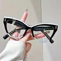 Cat Eye Studded Design Non Prescription Glasses Blocking Fashionable Everyday Wear High End