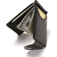 Brand Trendy, Creative, And Fashionable Men’s Wallet Flap Buckle Korean Version US Dollar Clip Multi Card Case