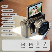 D1 CCD Mirrorless Camera – 16X Zoom 2.8" Flip Screen 12MP HD Travel & Selfies 