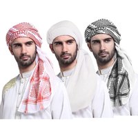 Men's Scarves Jacquard Outdoor Square Scarf Ethnic Style Scarf Windproof Head Wrap Square Scarf