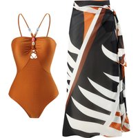 Clothing hot selling hot style spot one piece swimsuit suit retro chiffon skirt swimsuit suit