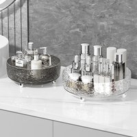 Rotating Cosmetics Storage Box Household Bathroom Toilet Desktop Skin Care Products Storage Turntable Dresser Shelf