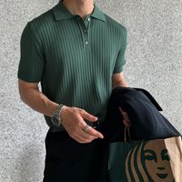 Fashion Lapel Polo Shirt Short Sleeved Trendy Brand Loose Casual Summer Thin Solid T Shirt Bottoming Shirt POLO