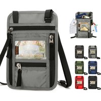New Travel Passport Bag Neck Hanging Multifunctional ID Bag Splash Proof Passport Holder RFID ID Bag