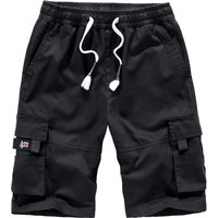 Man's clothing Men's summer cargo shorts Loose plus size men's cotton quarter pants multi-pocket casual pants