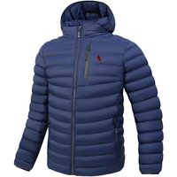 Quilted Puffer Jacket Pony Print Winter Windproof Warm Hooded Coat Thickened Outdoor
