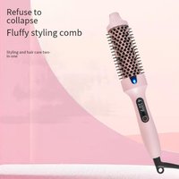 Hair Curler Fluffy Comb Curling Iron 38mm Electric Curling Straight Hair Comb Function Two One Hair Straightener Curling Iron Dual Purpose