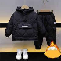 s Clothing cotton suit winter style solid thick cotton coat two piece suit winter cotton coat