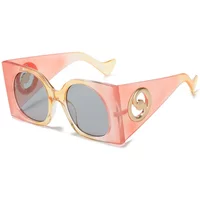 Fashion Colorful Square Sunglasses Two Frame Travel Sun Glasses Female Shades UV400 Male Gafas Oculos Brand