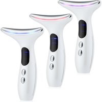 2024 Neck Face Beauty Device 3 Colors Led Photon Therapy Rotate Reducer Double Chin Anti Wrinkle Removing Skin Care