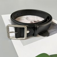 Jeans Genuine Leather Pure Cowhide Versatile Fashion Ins Style Decoration Suit Retro Belt Trendy