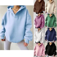 Clothing Sweatshirt Solid Long Sleeve Hooded Solid Loose Sweater Top