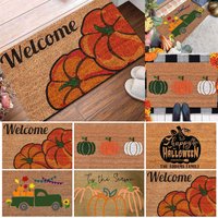 American holiday series Thanksgiving pumpkin floor mat Halloween decoration door mat household stain resistant floor mat wholesale