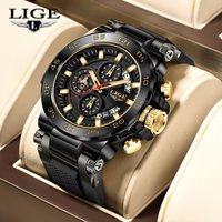 Fashion Stylish Quartz Chronograph Watch Water Resistance Calendar Luminous Display