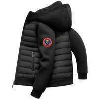 Men's Lightweight Streetwear Hooded Jacket - Stylish Patchwork Tiger Design, Comfortable & Breathable For Urban Fashion