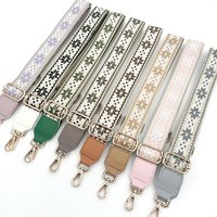 Embroidered Bag Strap Colorful Diamond patterned Bag Strap Adjustable Single shoulder Crossbody Backpack Strap Shoulder Strap Replacement