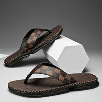 Men's Flip Flops Slip Comfy Slip Slippers For Men Non-Slip Sandals Open Toe Pillow Beach Slippers For Summer