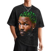 Trend Singer Frank Ocean Peripheral Printing Summer Retro Washed Street Cotton Short sleeved Casual T shirt