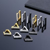 Minimalist  Ear Buckle for Women Titanium steel with Diamonds Hoop Earrings Piercing Jewelry Gift