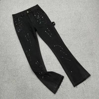 Clothing Stretch Jeans Personality Pattern Trendy Casual Slim Fit Denim Pants