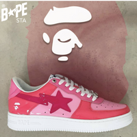 A BATHING-APE Classic Lacquer Leather Double Splicing Trendy Fashion Board Shoes Air Force No.1 Board Shoes Men's And Women's Same Style