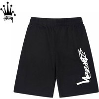 Stussy Creative Letter Pattern Printed Loose Casual Comfortable Versatile Pure Cotton Shorts Both