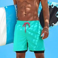 Clothing Quick Drying Beach Trunks Hot Spring Swimming Trunks Water Park Swimsuit Suit Solid Shorts