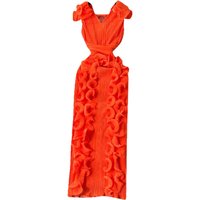 Clothing High End Dress High End Luxury Niche Pleated Three Dimensional Ruffles Slim Long Temperament Dress