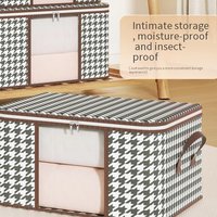 Functional Bags Houndstooth Clothing Storage Bag Handle Visible Quilt Bag Multifunctional Dust Bag Household Moving Packing Bag