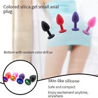 Sex Products Silicone Diamond Anal Plug Red Pink Purple Anal Gem Bullet Female Anal Plug