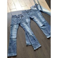 Men's Clothing New Casual Korean Style Denim Trousers Loose Mopping Ripped Denim Suit Trendy Men And Women