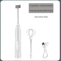 Wireless Electric Handheld Milk Frother Electric Blender USB Charging Type Coffee Stirrer Household Food Bubbler Milk Mixer