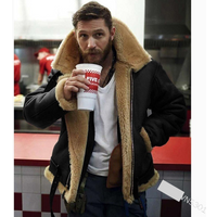  Faux Fur Collar Zip Up Jacket Contrast Stitching Winter Warm Fleece Lined Coat Casual Outfit 