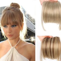 Synthetic hair Direct selling wigs with for women air straight bangs hair clips double sideburns