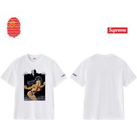 Supreme 26SS Summer Casual High Quality Pure Cotton Short Sleeved Round Neck T Shirt