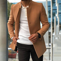 Clothing Solid Slim Tweed Coat Business