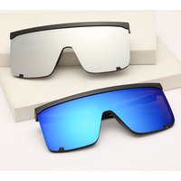 lightweight one piece large frame European American style simple personalized retro fashionable sunglasses
