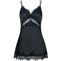 KOOSSOASIS Eyelash Lace Splicing Simulation Silk Satin Nightdress Women Sexy Sling Backless Fun