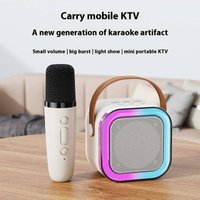 K12 Bluetooth Speaker Built Microphone Portable Karaoke Machine Home & Outdoor Use