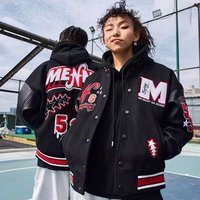 Men's Clothing Stitching Embroidered Baseball Jacket For Men And Women Spring And Autumn Casual Loose Trendy Couple Jacket