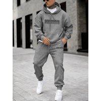Hooded Sweatpants Thick Heavy Duty Fleece Lined Casual Trousers Personalized Prints Loose Fitting Trendy