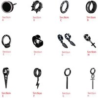 Stud Earrings Fashion Titanium Steel Earrings For Men, Simple And Versatile, Female Mixed Set, Ear Clip Jewelry Accessories