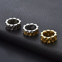 Cross Border Exclusive 10mm Wide Adjustable Stainless Steel Plated Bracelet Ring Wholesale Stock