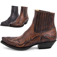 s Shoes brushed pointed high heel western cowboy boots mid calf boots