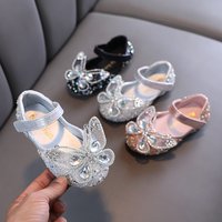 Princess Square Mouth Rhinestone Bow Single Shoe Shoes Show Dance Shoe