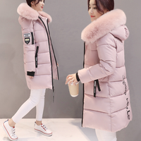 Korean version cotton padded coat large fur collar padded jacket